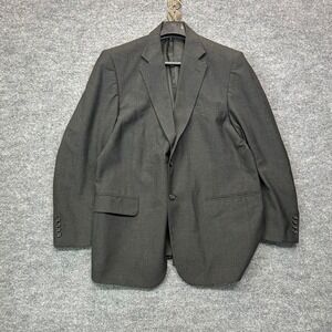Taylor & Henry Blazer‎ Mens Gray Notch Lapel Classic Formal Two-Button Jacket